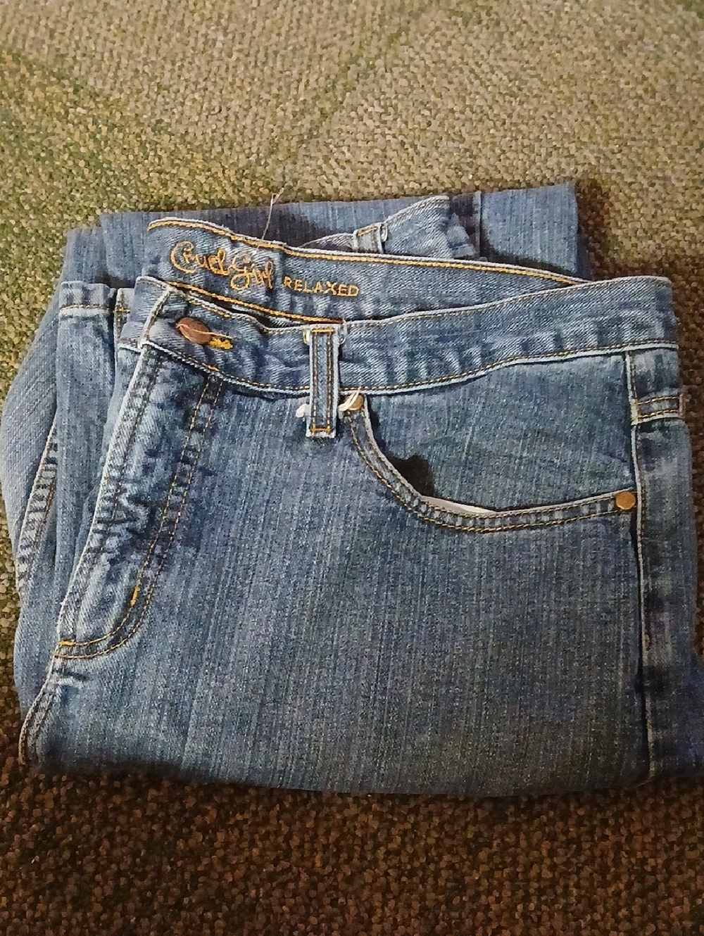Cruel Girl Relaxed Boyfriend Jeans in Blue Denim